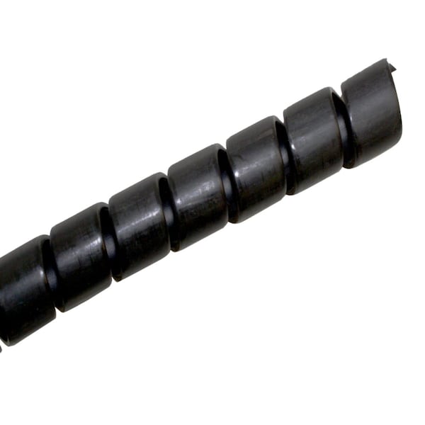 Kable Kontrol Cyclone Hydraulic Hose Spiral Wrap - 1" Inside Dia - Heavy Duty HDPE - 66' Length Per Box - Black HGPW-32-66-BK - main